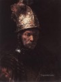Retrato de un hombre con casco dorado Rembrandt